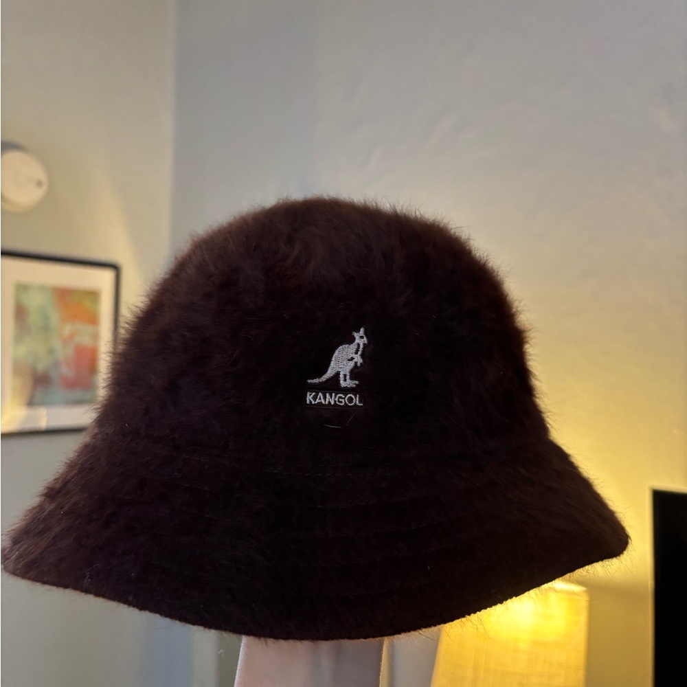 Kangol Brown Fuzzy Bucket Hat